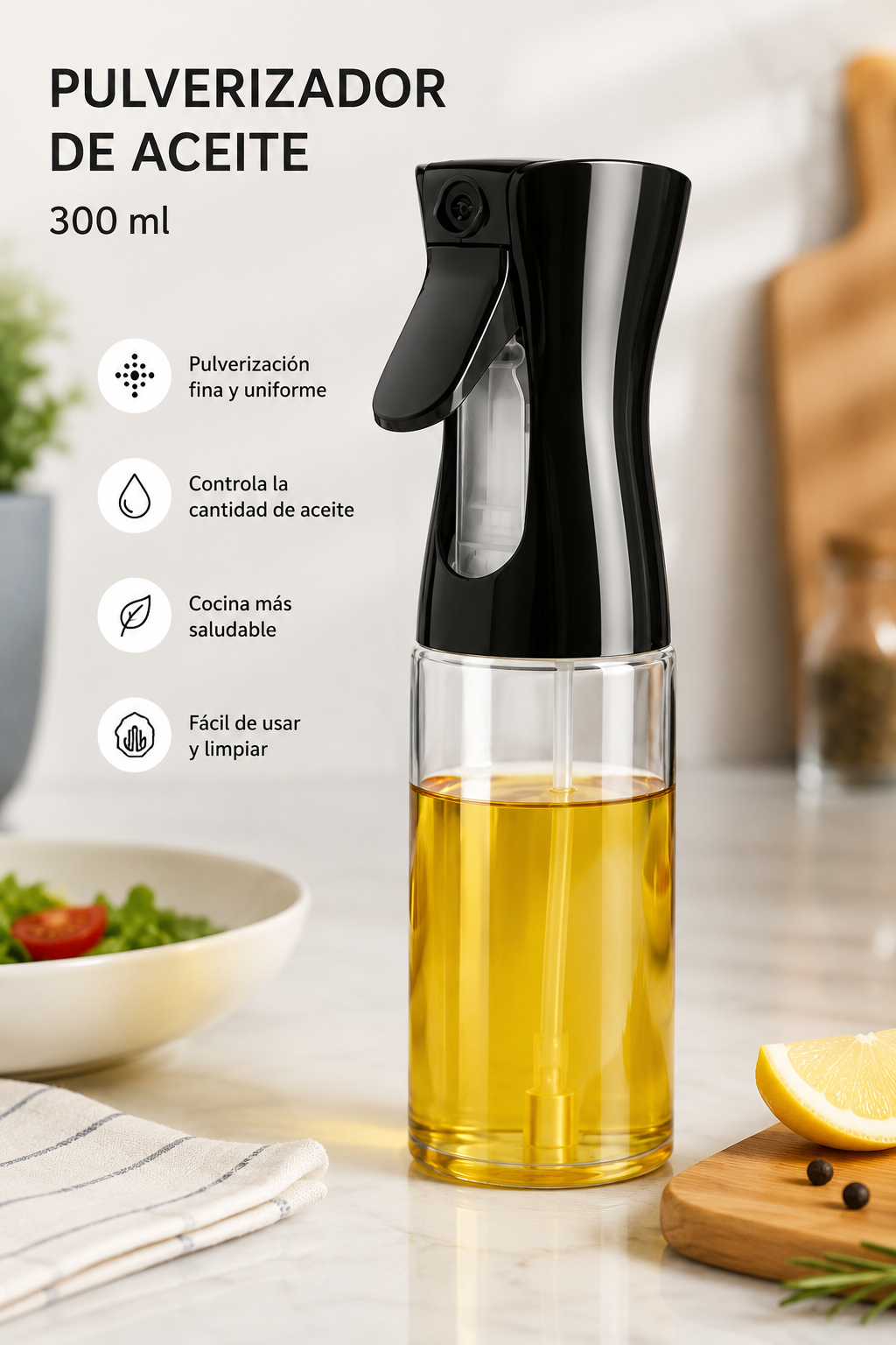 Dispensador De Aceite Vinagre Grande 300 ml