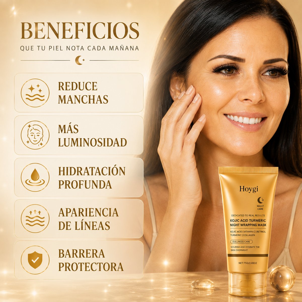 HOYGI ™ Mascarilla Nocturna Iluminadora