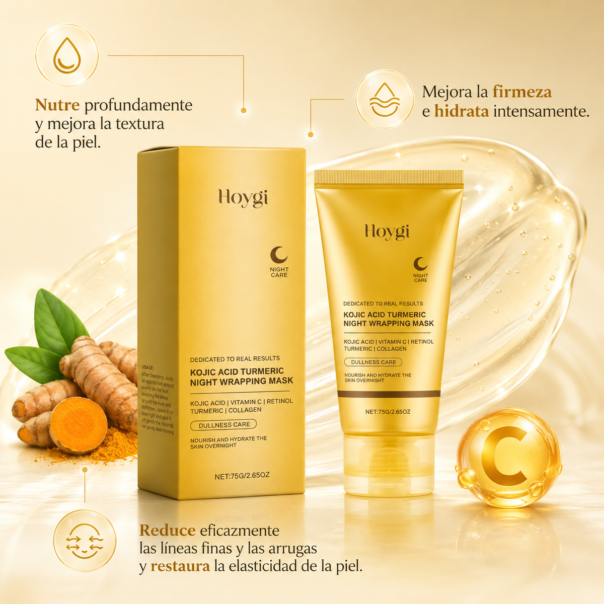 HOYGI ™ Mascarilla Nocturna Iluminadora