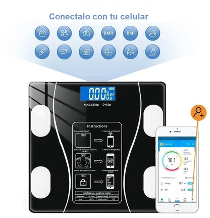 Balanza corporal inteligente con Bluetooth