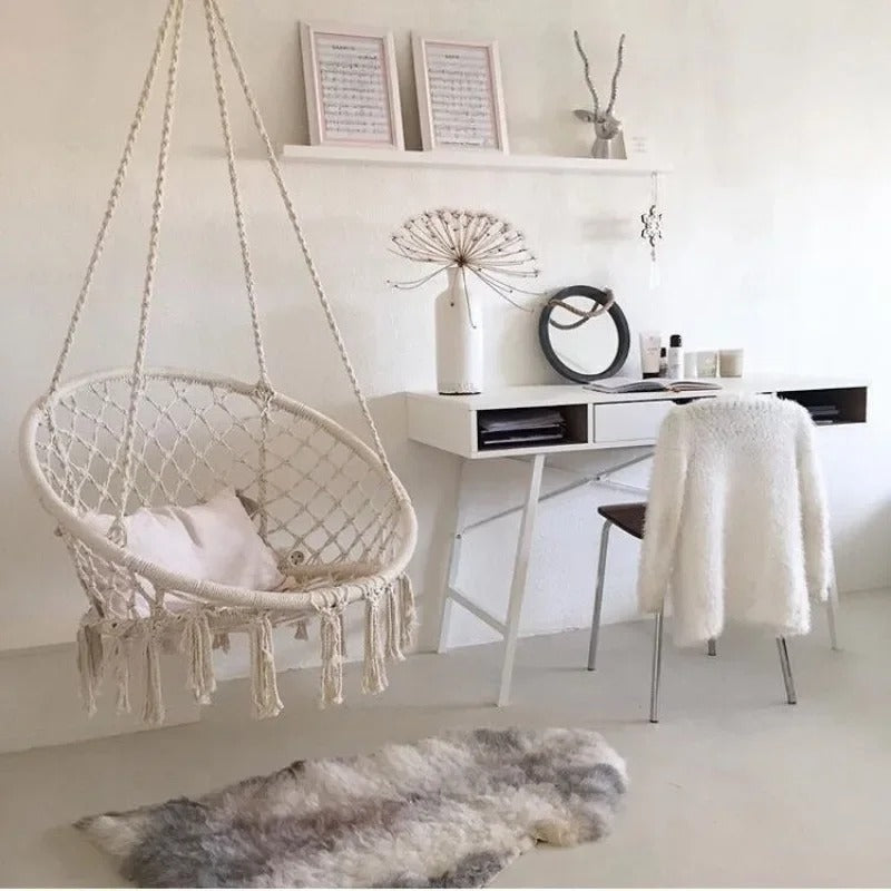 Silla Hamaca de Macramé – Tu Rincón de Relajación Perfecto