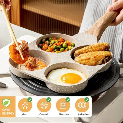 Sartén Antiadherente 4 Espacios Multiuso.