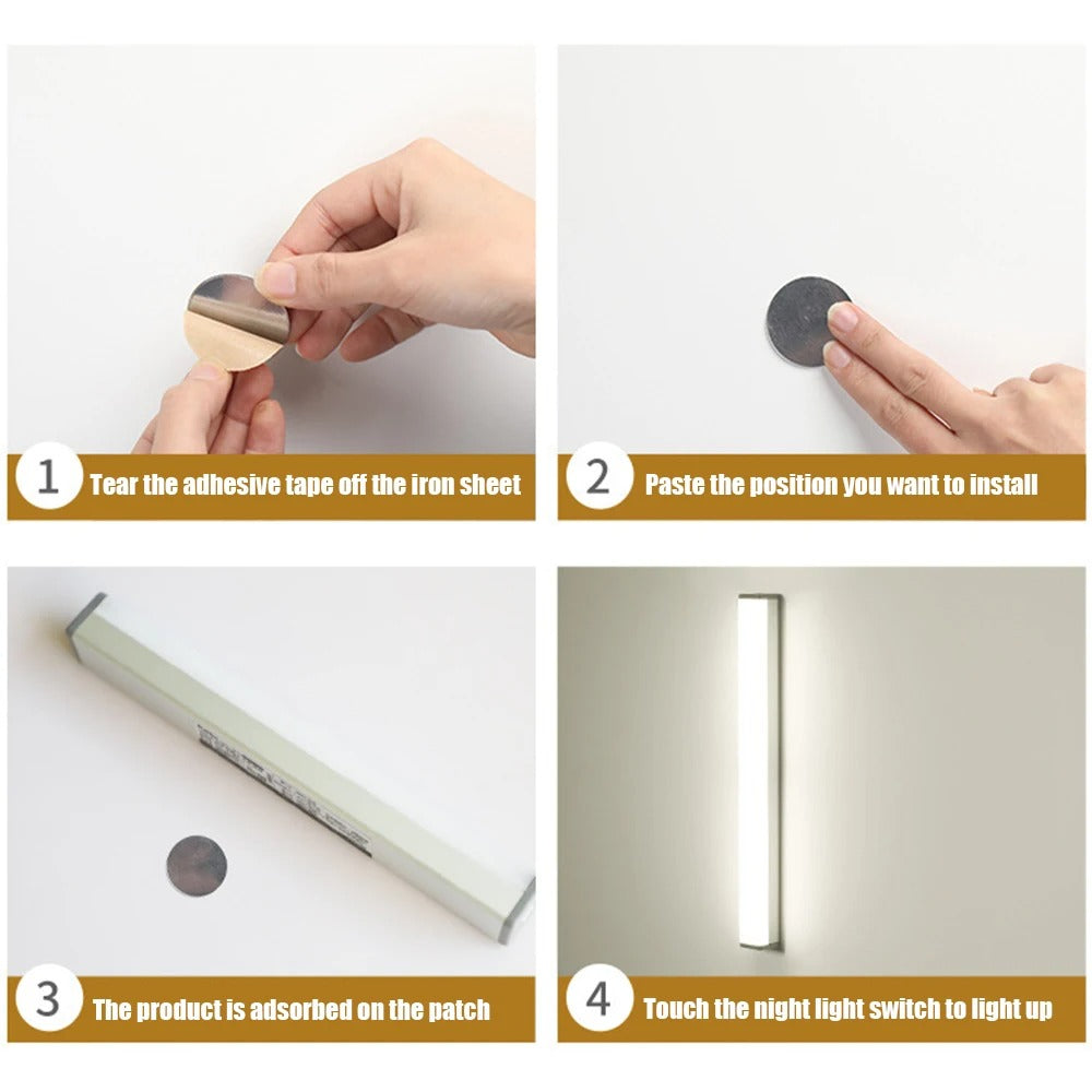 Barra de Luz LED Recargable con Sensor de Movimiento – Iluminación Inteligente y sin Complicaciones