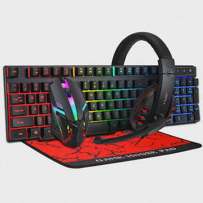 Kit Gamer Completo (Teclado, Mause, Mause Pad, Auriculares)