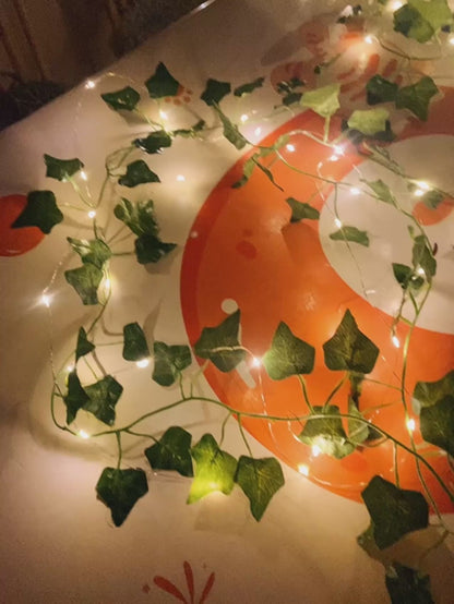 Hiedra Solar con luces LED